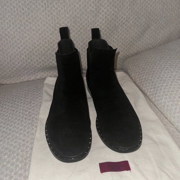 Valentino Garavani Suede Soul Rockstud Chelsea Boots - Black - Men\'s Size 10
